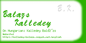 balazs kalledey business card